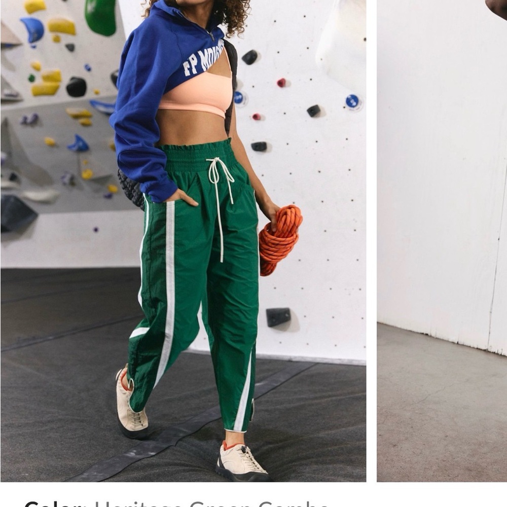 Free people Champ track pant with White Side Stripes